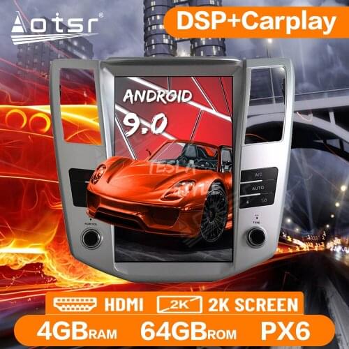 For Lexus RX300/RX330 RX350 2004+ Android 9.0 Vertical Screen Car Radio GPS Navigation Auto Audio Multimedia PX6 Stereo Carplay