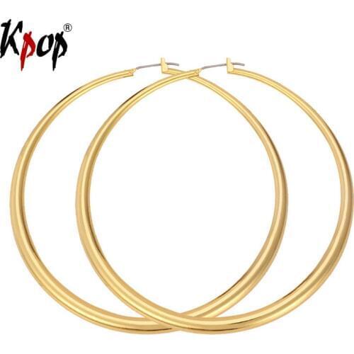 Big hoop earrings large hoop earrings women jewelry Gold/Silver Color metal party earrings E061
