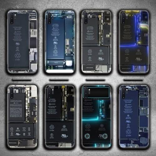 Motherboard Circuit Board Phone Case For Samsung Galaxy Note20 ultra 7 8 9 10 Plus lite M51 M21 M31S J8 2018 Prime