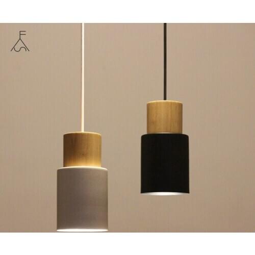Wood LED Pendant Light Indoor Hang Lamp Dining Living Room Kitchen Island Bar Cafe Droplight Bedroom Deco Nordic Pendant Lights