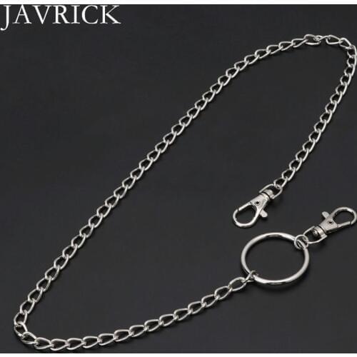 Long Metal Wallet Chain Leash Pant Jean Keychain Ring Clip Mens Hip Hop Jewelry Personality Decoration Birthday Gift