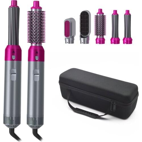 Electric Hair Dryer Blow Dryer Hair Curling Iron Rotating Brush Hairdryer Hairstyling Tools Professional 5 In 1 hot air brush
