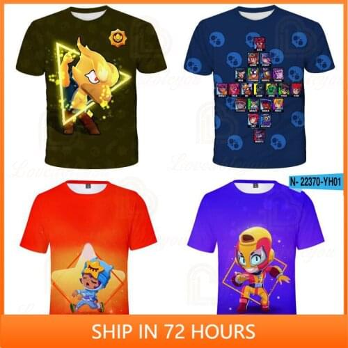 Colt Nita Cartoon Star, and Sandy Tops Teen Clothes Shoot Kids T-shirt Leon Game 3D t shirts Boys Girls Harajuku Fashion