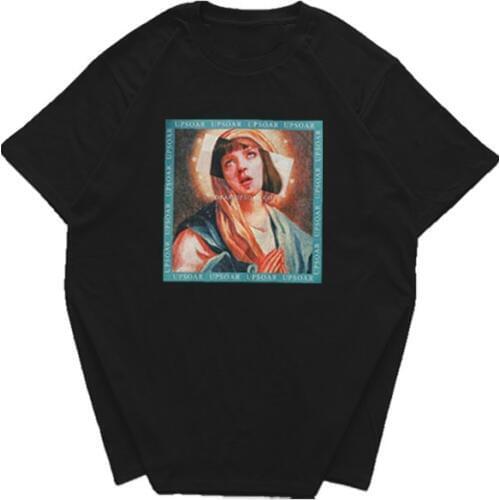 New Virgin Mary Stranger Things Mens T-Shirts 2019 Funny Printed Short Sleeve Tshirts Summer Casual Cotton Tops Tees Streetwear