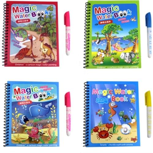 Montessori Toys Reusable Coloring Book Magic Water Drawing Book Sensory Early Education Toys For Kids Birthday Gift