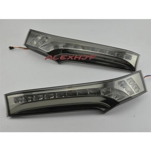 July King High Quality Blackened Shell Car LED Brake Lights LED Tailllights case for HONDA FIT 2014-18, LED Night Driving Lights