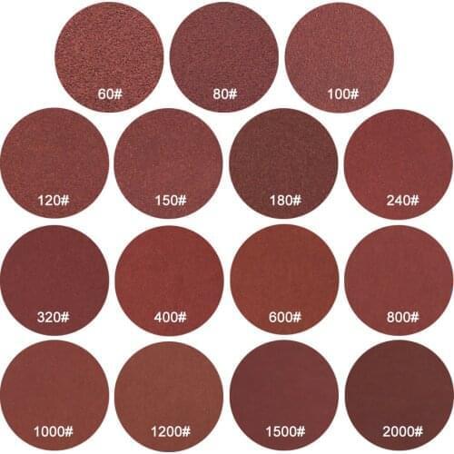 30 Pcs 2 Inch Sanding Discs Hook and Loop Sandpaper 60-2000 Grit Sander Sheets Aluminium Oxide for Drill Grinder Rotary Tools