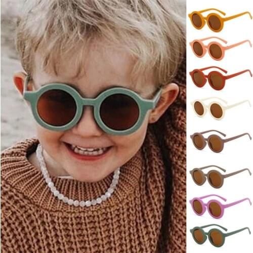 Round Kids Sunglasses Girls Fashion Retro Children Glasses Baby Boys Anti-UV luxury Sun Glasses Vintage Colorful Eyewear UV