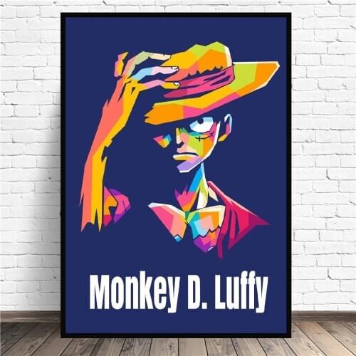 Luffy One Piece Level Anime Art Canvas Poster Prints Home Wall Decor Painting