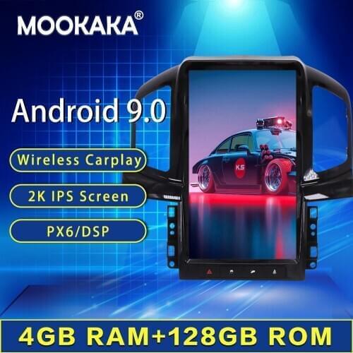 For Chevrolet Captiva Android Radio Tape Recorder 2013-2017 Car Multimedia Player Stereo Head Unit PX6 Tesla Style Navi No 2 Din