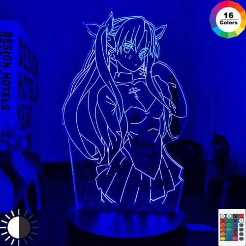3d Lamp Anime Fate Stay Night Rin Tohsaka Night Light for Kids Room Decor Birthday Gift Manga Fate Stay Night Lamp Rin Tohsaka