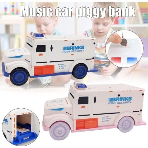 New Kids Money Bank Toy Safe Truck Electronic Piggy Bank Children Toy Money Saving Box Cash Car Password Coin Bank Drop