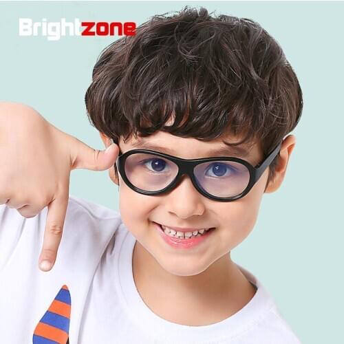 Round Blue Light Kids Glasses Children Boy Girl Blocking Filter Reduces Digital Eye Strain Computer Eyeglasse UV400