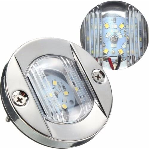 Boat Yacht Marine LED Stern Light 12V Stainless Steel Waterproof Navigation Lamp Flush Mount Transom Stern Lights