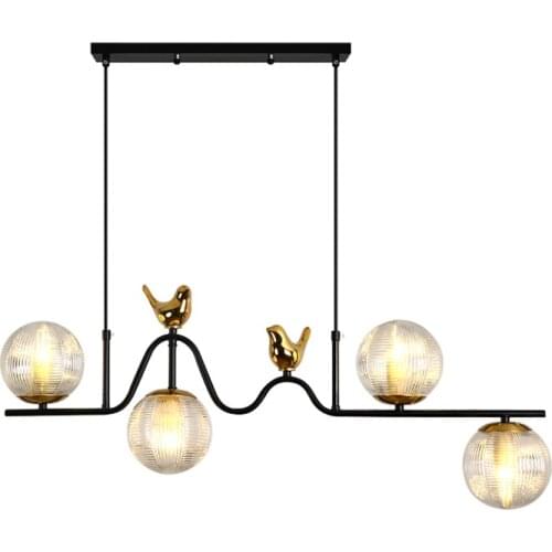 Nordic Golden Bird pendant lights Dining Room Modern Living Room Bedroom Kitchen Cafe Study glass pendant lamps deco Lighting