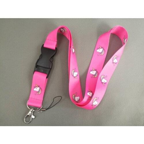 Pink Lanyard Neck Strap Necklace ID Holder Keychain 20pcs