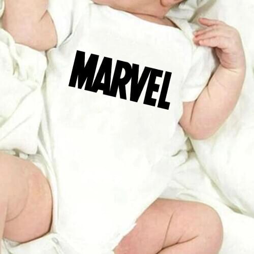 MARVEL Baby Rompers Short Sleeve Newborn Clothes Unisex Boy Girl Infant Jumpsuit Sleepwear Toddler Bodysuit Dropship