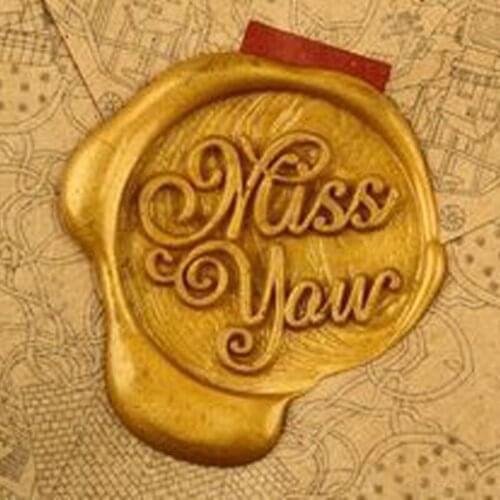 DIY Scrapbooking Copper Head Greetings Stamps Wax Seal Stamp Accessories Wood Handle English Aphabet Mini Pink/Blue