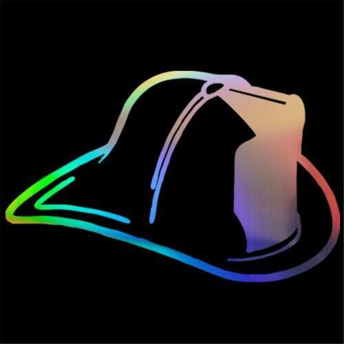 Firefighter Hat Car Sticker for Wall Home Glass Window Door Laptop Auto Truck Bumper Vinyl Decor Decal