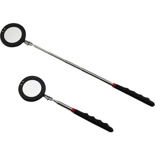Folding Mirror Universal Endoscope Flaw Detection Tool with 2 LED Light Inspection Mirror 360 Degree Rotating Car Detection Tool