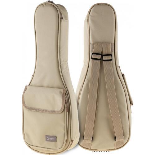 Guitar Bags 21 Inch Concise Khaki Ukulele Bag 15mm Sponge Soft Case Gig Stereoscopic Ukelele Mini Guitar Backpack