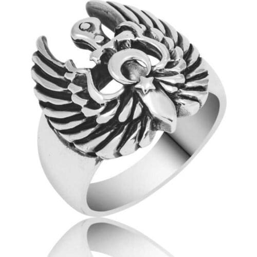 Tevuli 925 Sterling Silver Eagle Wing Men 'S Ring