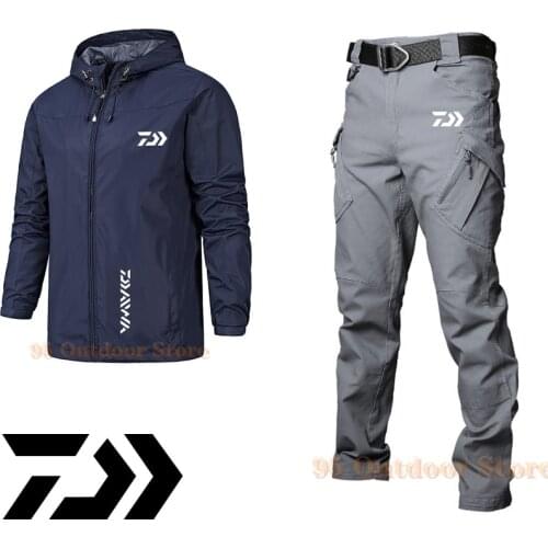 Spring Fishing Clothes Waterproof Windproof Suit For Fishing Thin Breathable Quick Dry Daiwa Fishing Set Outdoor Fishing Wear