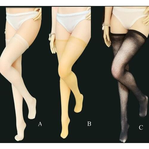1:6 Womens seamless seamless stockings black white flesh-colored new technology seamless stockings without dyeing