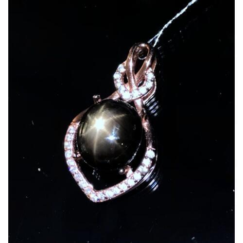 Air luxury style necklace 4 Carat natural starlight sapphire origin wholesale price super discount