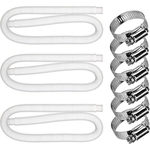 1/2/3pcs Swimming Pool Replacement Hose Set Pool Tube Filter Pump Hose For Above Ground Pools Pump 59inch Long Accessories DTJH