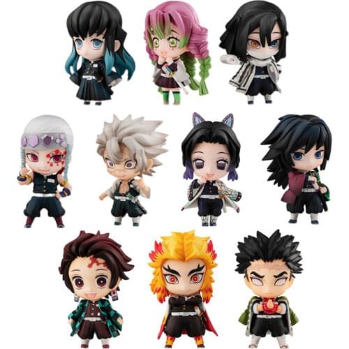 2019 Anime Figurine Model Demon Slayer Kimetsu No Yaiba Q Posket Kamado Tanjirou Kamado Nezuko Agatsuma Zenitsu Figures Toys