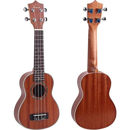 21 inch Four String Ukulele Zebra Mahogany Wood Ukulele Hawaiian Small Guitar Acoustic Sting Instrument electroacustica