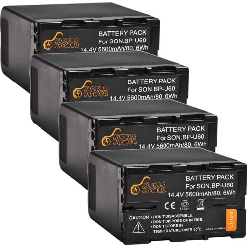 2 pcs 5600mah BP-U60 BP U60 BPU60 Rechargeable Li-ion Battery for Sony XDCAM EX PMW100 PMW150 PMW160 PMW200 PMW300 PMW-EX1 EX3