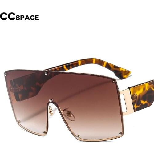 46554 Oversized One Lens Rivet Goggle Sunglasses Men Women Fashion Shades UV400 Vintage Glasses