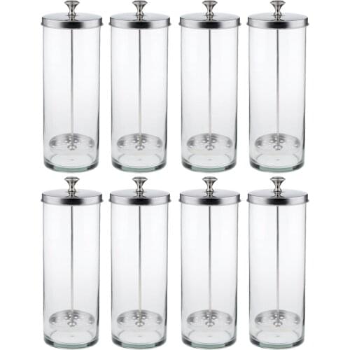 8xClear Sanitizer Disinfectant Glass Jar for Hair Styling Tools Sanitizing L