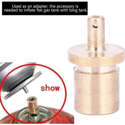 Outdoor Stove Fuel Cylinder Refill Adapter Flat Burner Cylinder Can Refill Converter Conversion Head Copper Refill Adapter