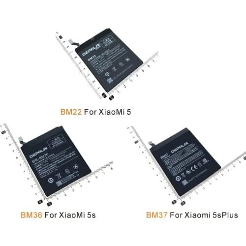 High quality battery BM22 BM36 BM37 For Xiaomi 5 Mi5 5s Mi5s 5sPlus Mi5s Plus Batteries Quality Replacement Batteries