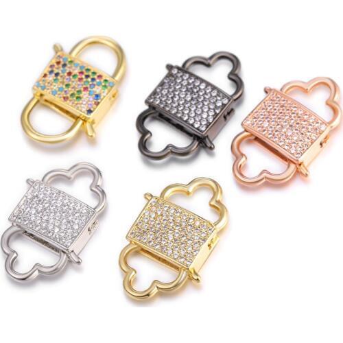 Juya Handmade Jewelry Making Accessories Fastener Decorative Connector Locket Hooks Clasps For Luxury Needlework Jewlery Making
