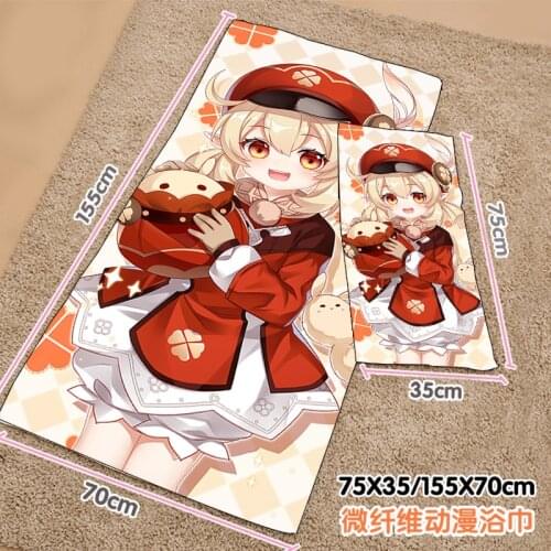 Anime Genshin Impact Klee Summer Shower Beach Soft Towel Plush Toys Blanket Birthday Christmas Gift #8026