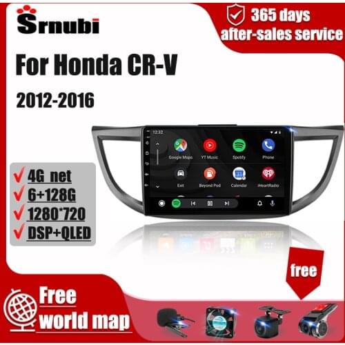 For Honda CRV 2012-2016 Player Navigation Split Screen 2 Din DVD carplay stereo audio speaker Android Car Radio Multimedia Video