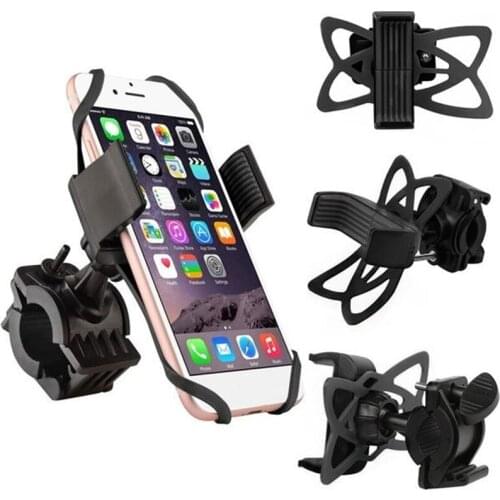 Bicycle Mobile Phone Holder Silicone Flexible Clamp Bike Handlebar Stand Bracket Mobile Phone Accessories for iPhone 11 huawei