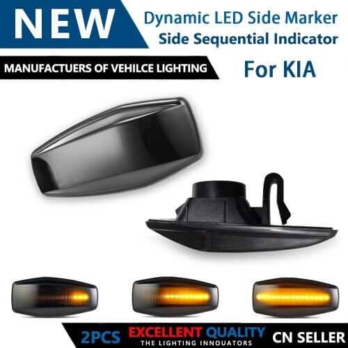 2X Dynamic Side Marker For KIA Amanti Carnival Rio MK2 Sportage Picanto Morning Ggand Carnival MK3 Sequential Blinker Light