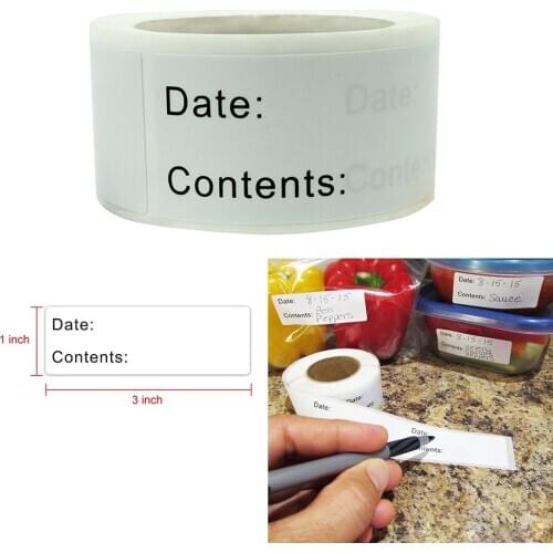 120pcs Marking Date Sticker 2.5*7.5cm Label Custom Home Kitchen Food Note