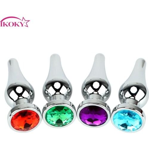IKOKY Stainless Steel Sex Toys for Women and Men Butt Plug Adult Product Metal Anal Plugs With Diamond Prostate Massage