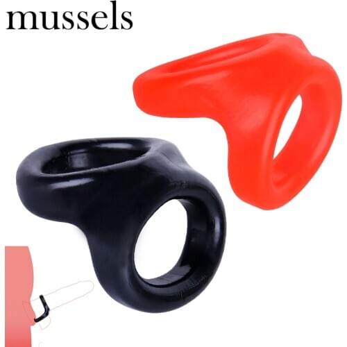 Mussels Male Delay Ejaculation Cock Rings Chastity Device Double Penis Rings Adult Games Sex Toys Erotic Adult Products for Men