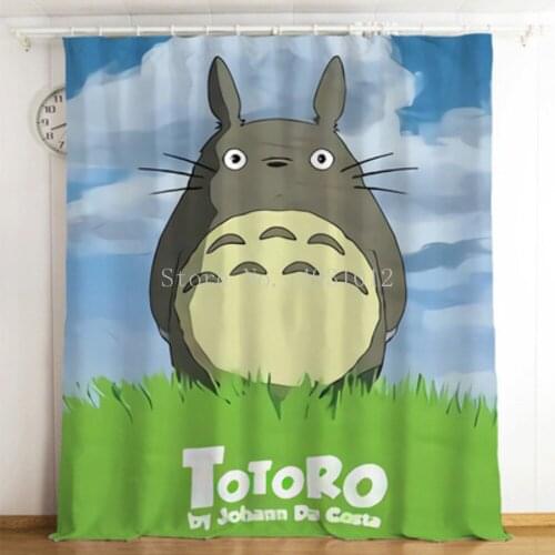 Cartoon Japanese Anime Totoro Blackout Curtain Bedroom Living Room Kitchen Computer Room Home Decoration Kids Children’s Gifts