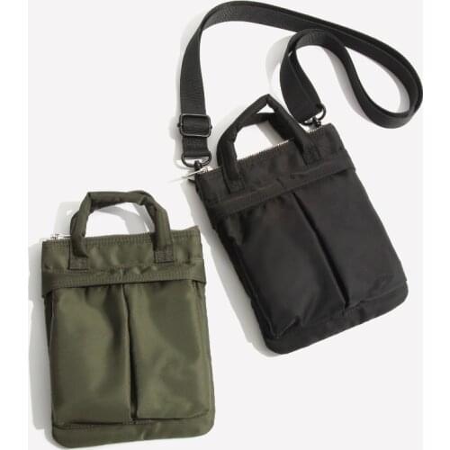 Men Pocket Front Crossbody Bag Nylon Colorblock Flap Adjustable Strap For Shoulder Large Ballistic Unisex Bag Very Versatile