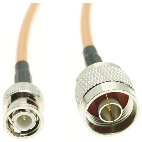 N-Type male plug to BNC male Jumper Pigtail RG400 M17/128 RF Coaxial Cable