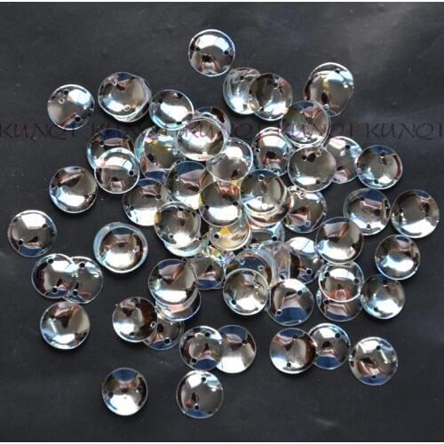 New!! 1000pcs 8mm Cup Round Crystal Transparent Loose Sequin Sewing,Wedding Craft,DIY Garment Accessory