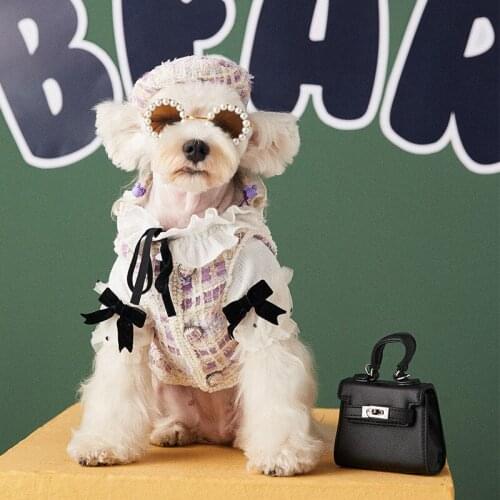 New Style Pet Dog Princess Vest Jacket Fashion Style Dog Coat Schnauzer French Bulldog Clothes Puppy Warm Coat with Hat PDC0133